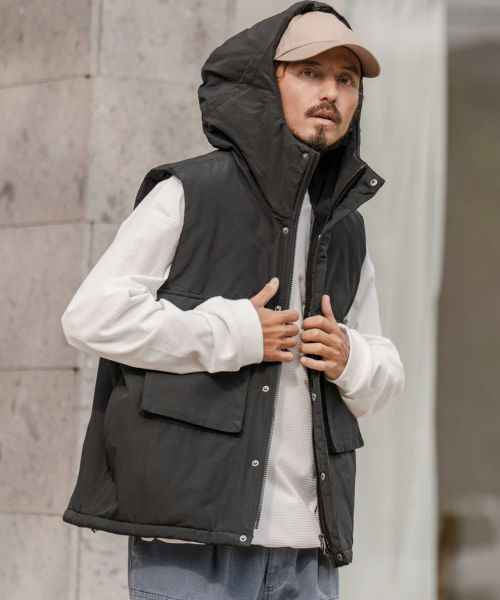 CAMBIO(カンビオ)】Vintage加工フェイクレザーMA-1ジャケット(HLCM0176