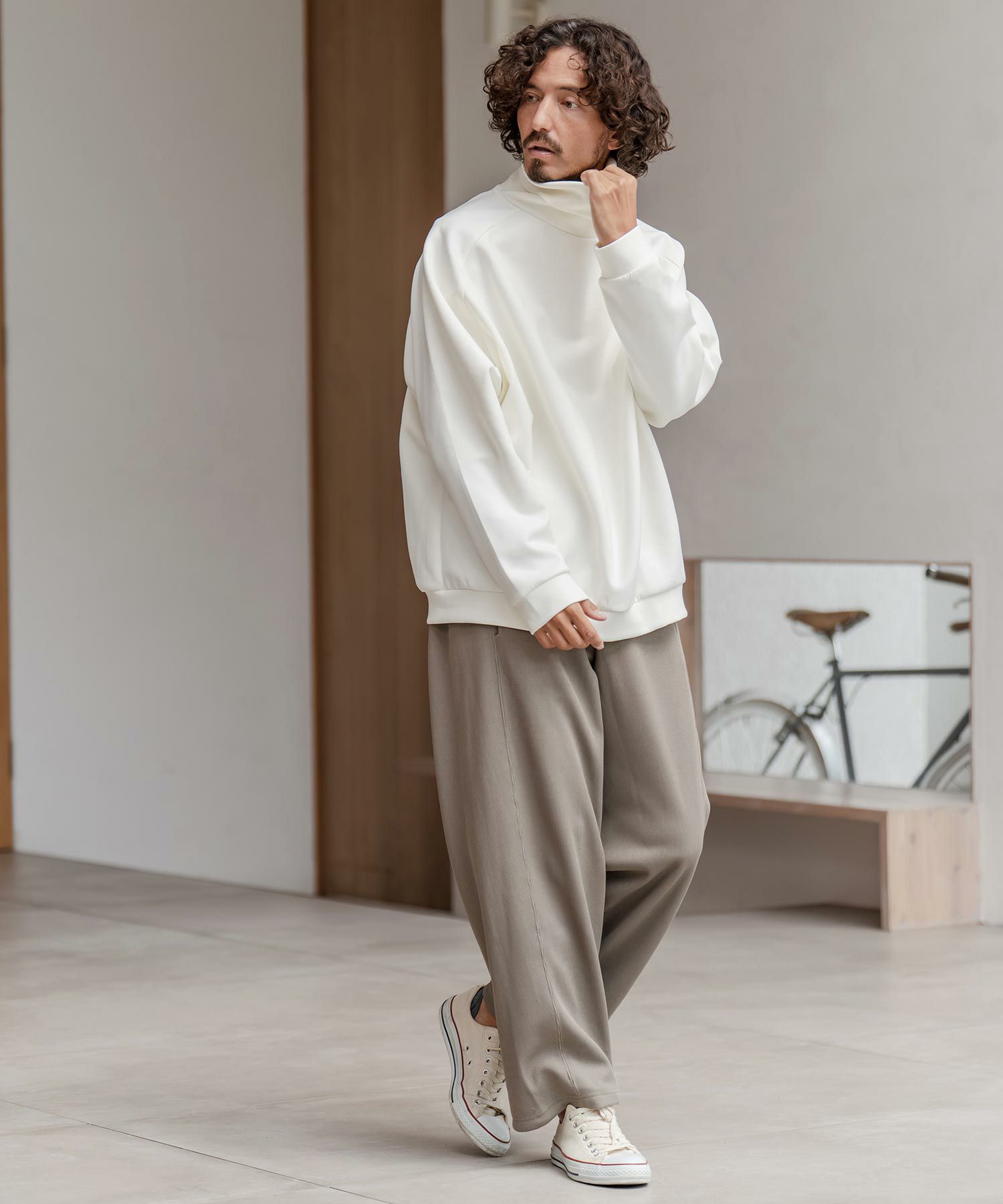 CAMBIO(カンビオ)】ルーズシルエットドルマンハイネックプルオーバー