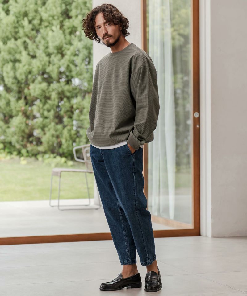 CAMBIO カンビオ デニム変形ブッシュバルーンパンツ ダークブルー