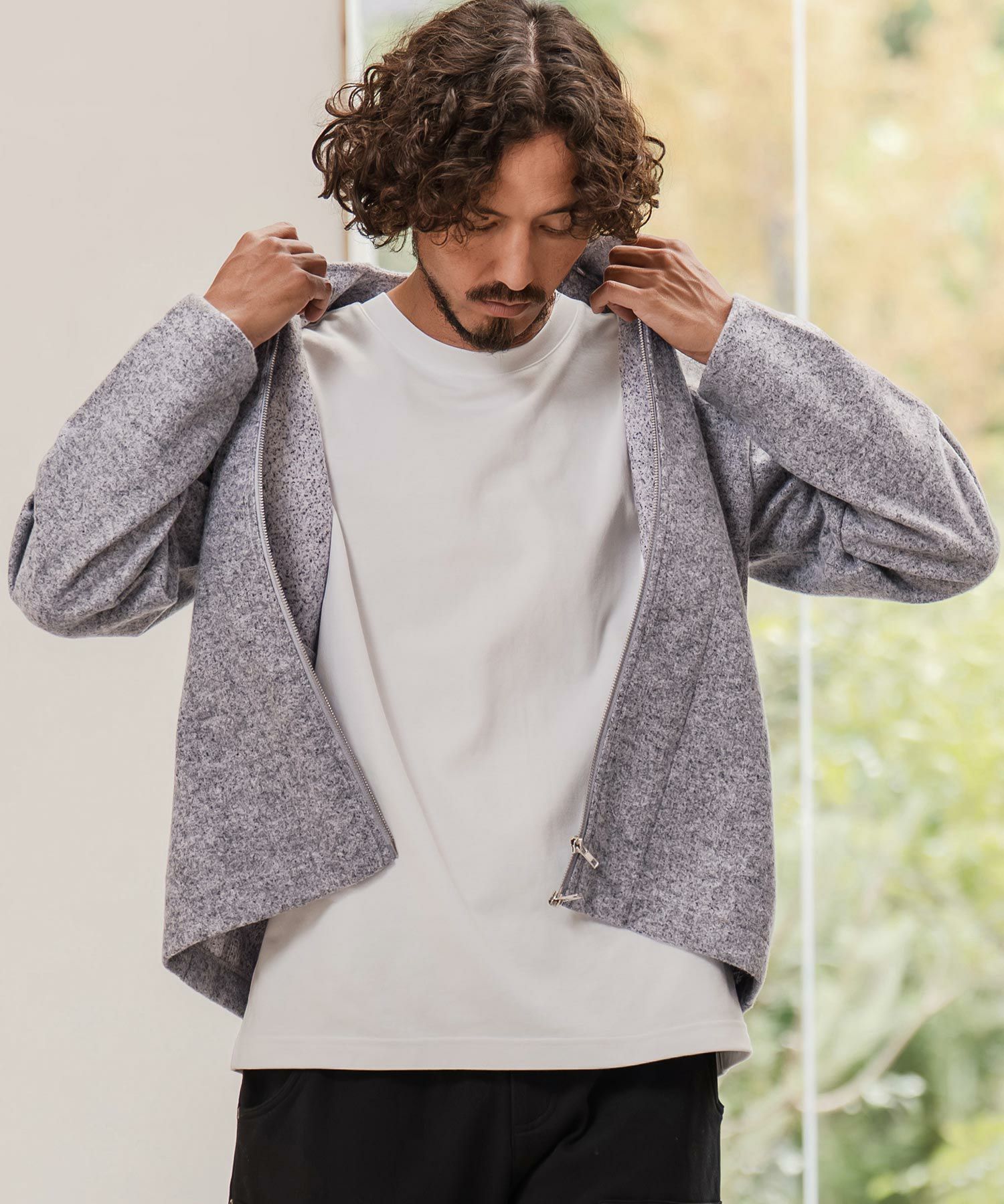 CAMBIO(カンビオ)】ZIPアップニットソーカーディガン | CAMBIO カンビオ