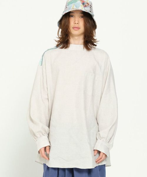 【STOF(ストフ)】【予約販売3月中旬～下旬入荷】 PEDESTRIAN STAND COLLAR SHIRT スタンドカラーカットソー(SF26SS-02)