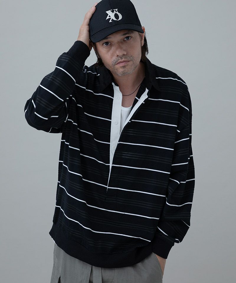 04：BKボーダー×WHテープ