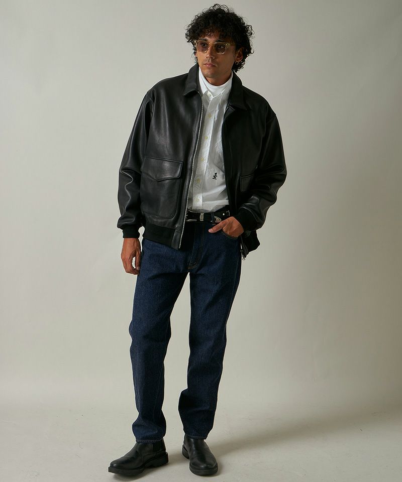 FIDELITY(フィデリティ)】LAMB LEATHER A-2 JKT レザージャケット