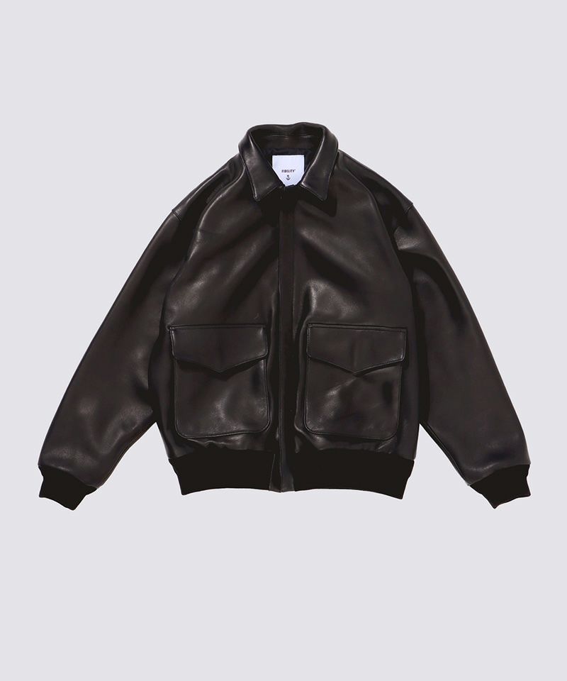 FIDELITY(フィデリティ)】LAMB LEATHER A-2 JKT レザージャケット