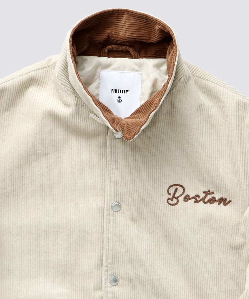 FIDELITY ボストン刺繍 コーデュロイ スタジャン FIDELITY ボストン刺繍 コーデュロイ スタジャン
