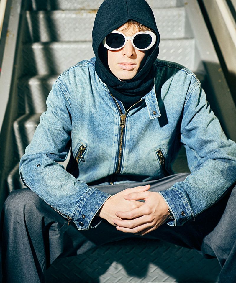 glamb(グラム)】【予約販売4月中旬～下旬入荷】Denim Riders Jacket