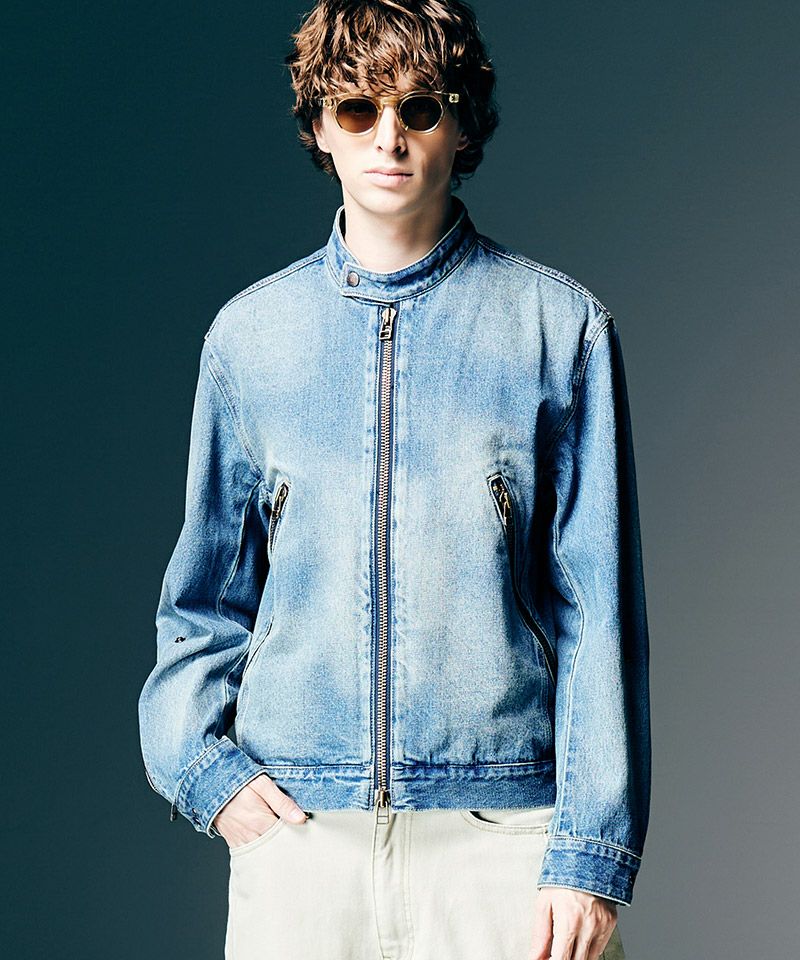 glamb(グラム)】【予約販売4月中旬～下旬入荷】Denim Riders Jacket