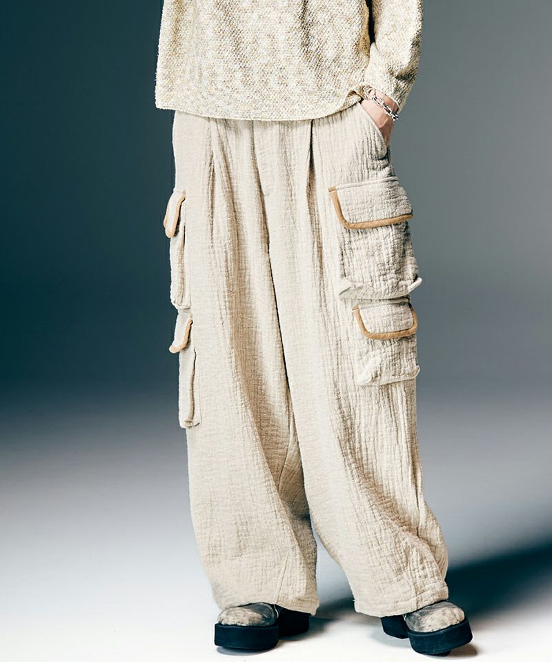 glamb(グラム)】【予約販売3月上旬～中旬入荷】Linen Cargo Pants
