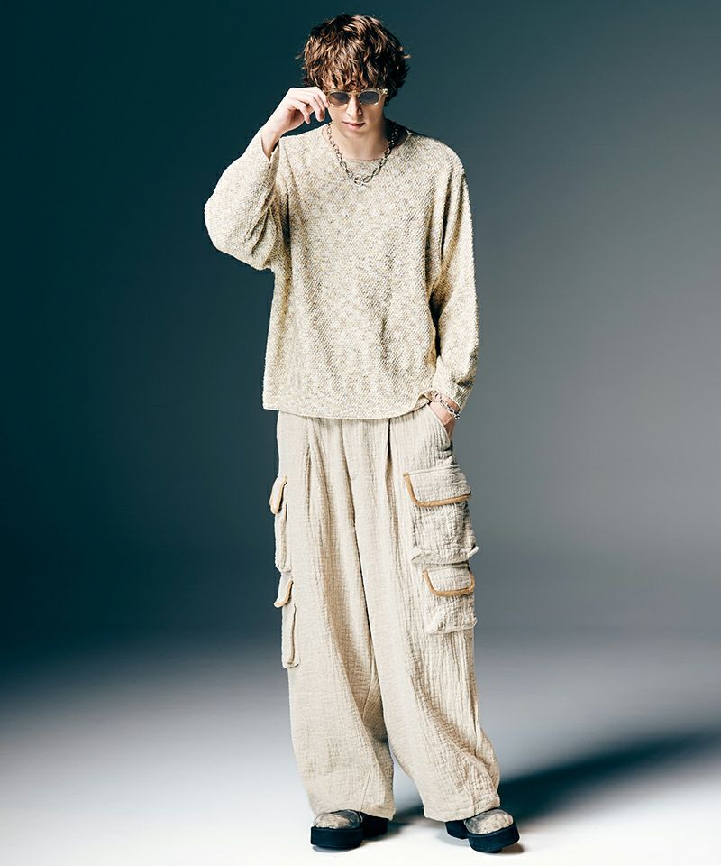 glamb(グラム)】【予約販売3月上旬～中旬入荷】Linen Cargo Pants