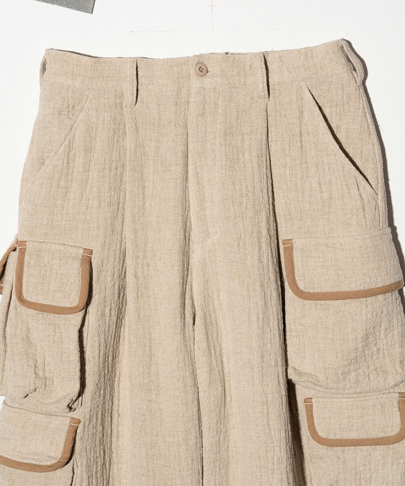 glamb(グラム)】【予約販売3月上旬～中旬入荷】Linen Cargo Pants