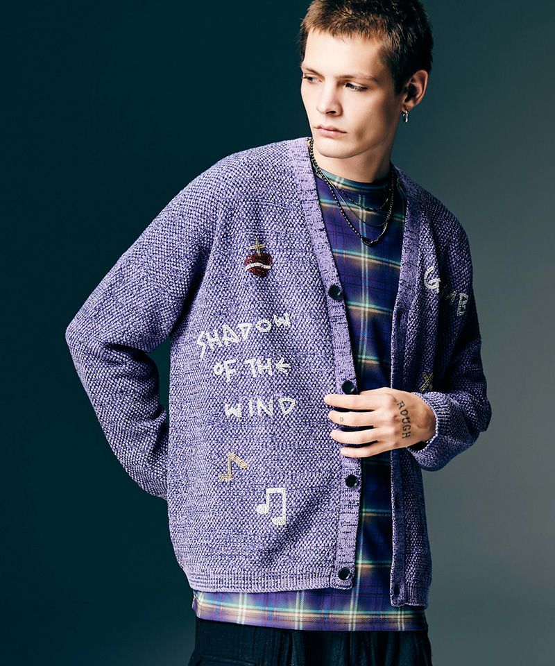 【未使用】glambグラム ビッグペイズリー カーディガン コットン100% 未使用】glambグラム ビッグペイズリー カーディガン コットン100