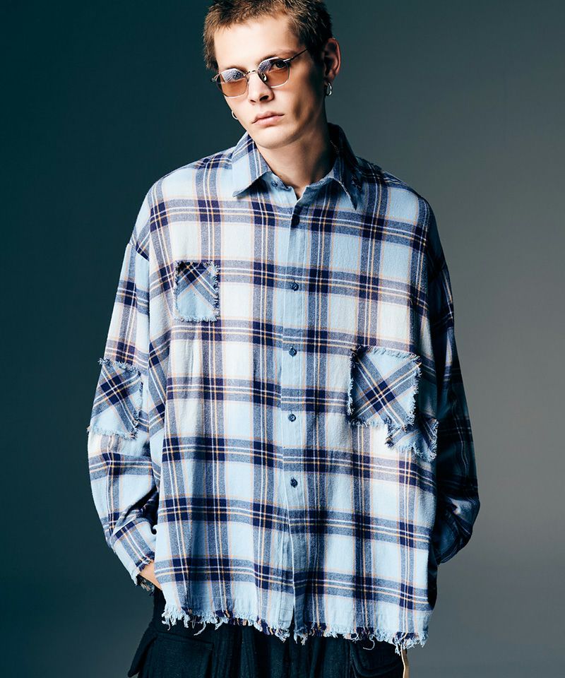 glamb(グラム)】【予約販売2月上旬～中旬入荷】4XL Flannel Shirt 4XL