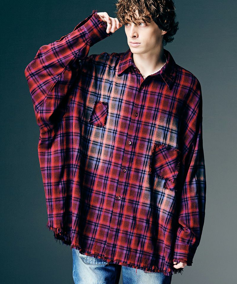 glamb(グラム)】【予約販売2月上旬～中旬入荷】4XL Flannel Shirt 4XL