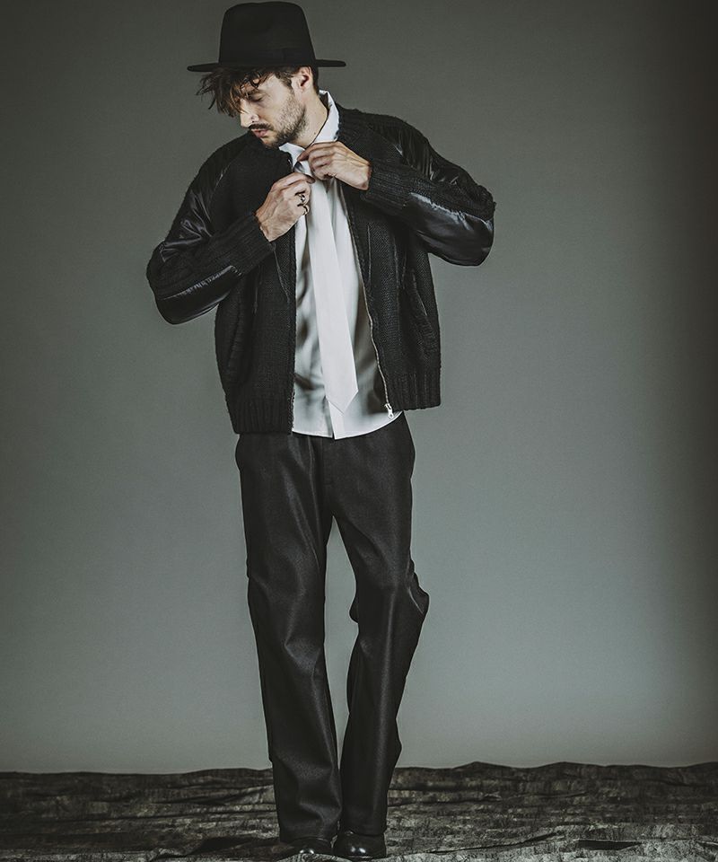 20%OFF【NO ID.(ノーアイディー)】ﾜｲﾄﾞﾚｯｸﾞﾀｯｸﾄﾗｳｻﾞｰｽﾞ パンツ(857006