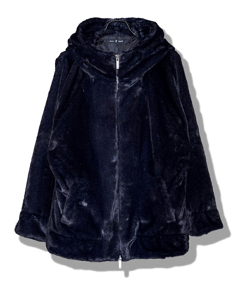 NO ID.(ノーアイディー)】ﾌｪｲｸﾌｧｰBIGﾌｰﾃﾞｯﾄﾞBLZ ブルゾン(857006-377B