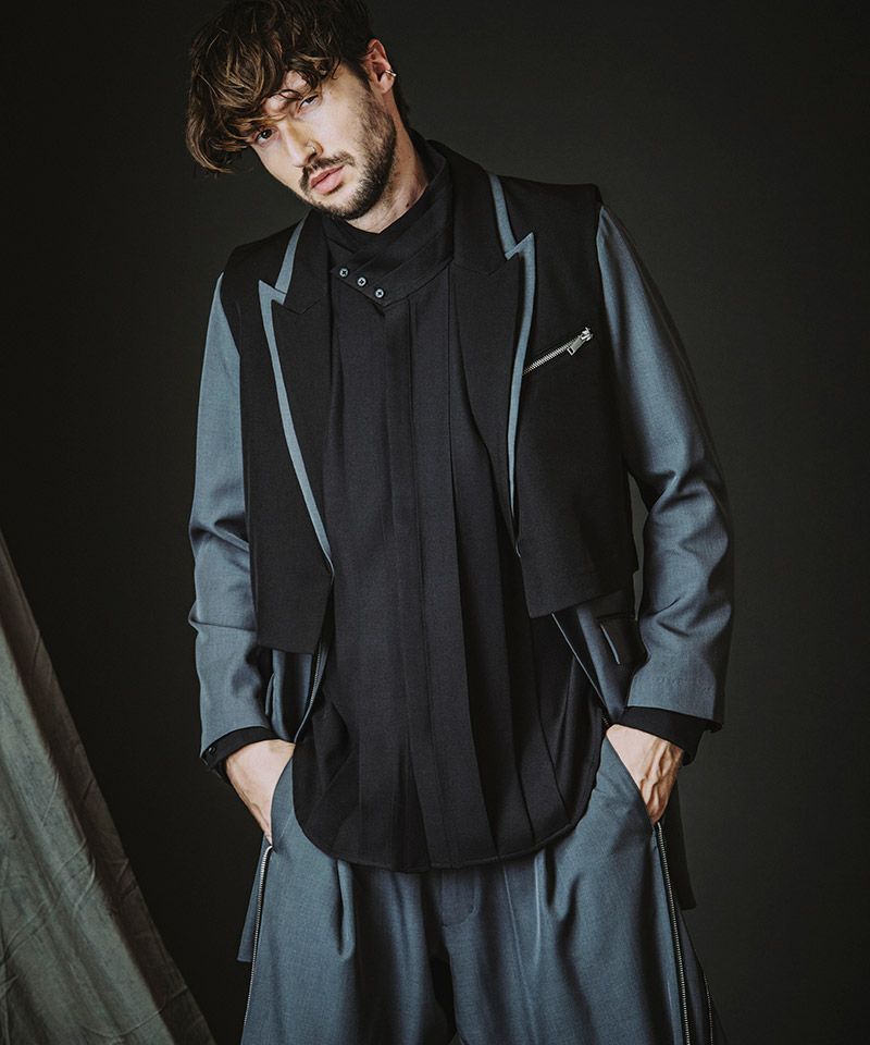 NO ID.(ノーアイディー)】ﾄﾞｯｷﾝｸﾞZIPﾁｪｽﾀｰJKT ジャケット(458006-396J