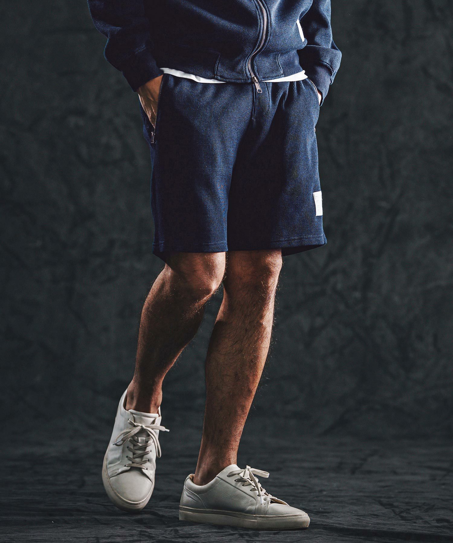 wjk reluxe】【予約販売3月下旬～4月上旬入荷】indigo waffle shorts