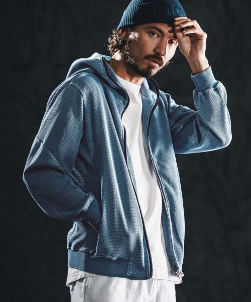 wjk reluxe】【予約販売3月下旬～4月上旬入荷】indigo waffle parka