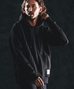 wjk reluxe】【予約販売3月中旬～下旬入荷】cable knit jacquard parka