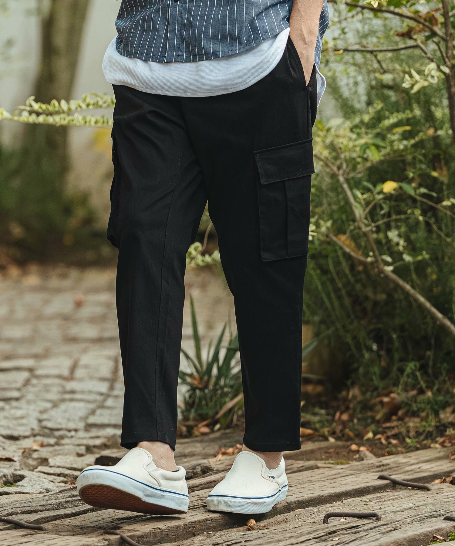 CAMBIO(カンビオ)】Stretch Twill Ankle Tapered Cargo Pants カーゴ