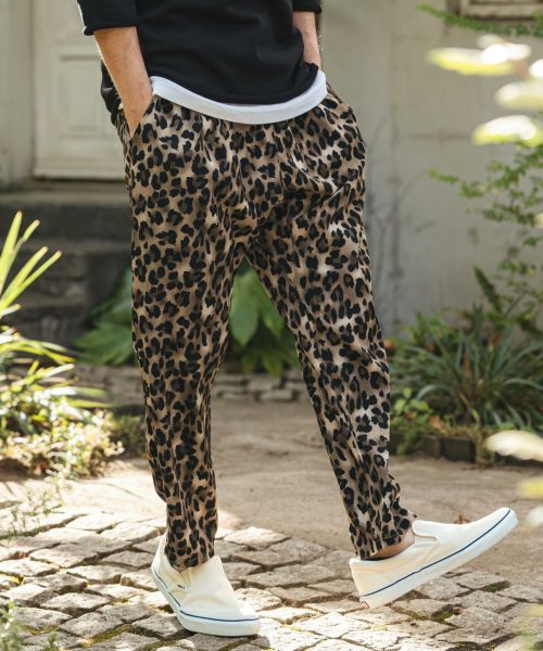 新品 カンビオ レオパード柄 バルーン イージーパンツ M サルエル ヒョウ柄 CAMBIO(カンビオ)】Leopard Balloon Pants レオパード柄バルーンパンツ