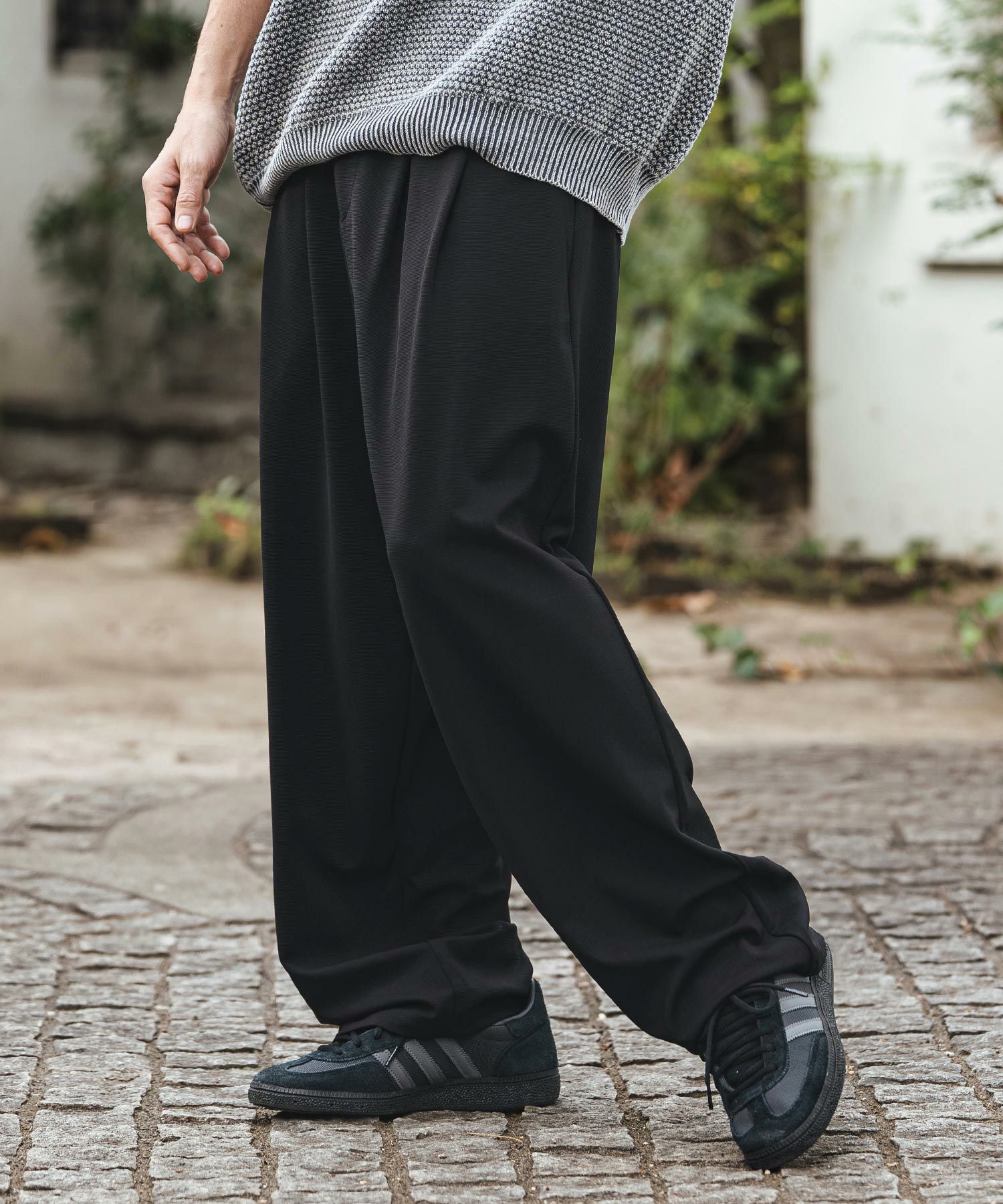 CAMBIO(カンビオ)】Ripple Wide Straight Pants ワイドストレート