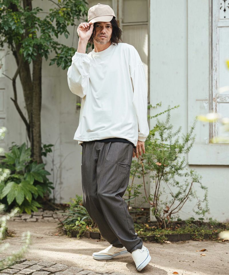 CAMBIO(カンビオ)】【予約販売4月上旬～中旬入荷】 ピンストライプ隠し