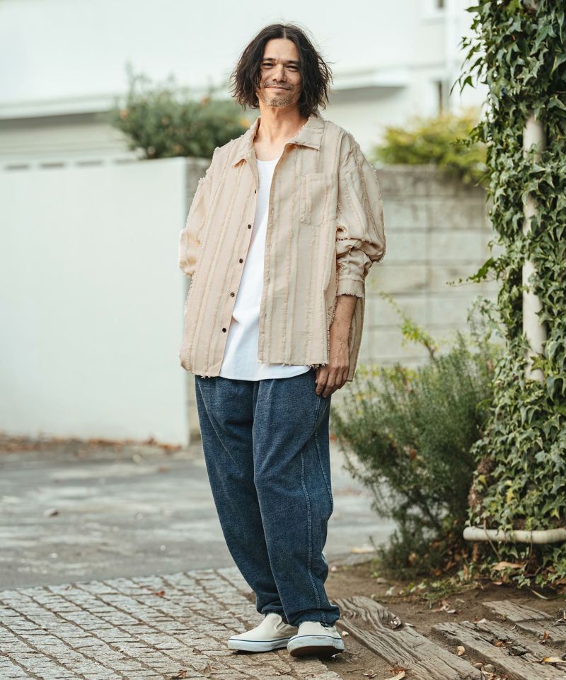 CAMBIO(カンビオ)】【予約販売3月中旬～下旬入荷】 Fringe Stripe