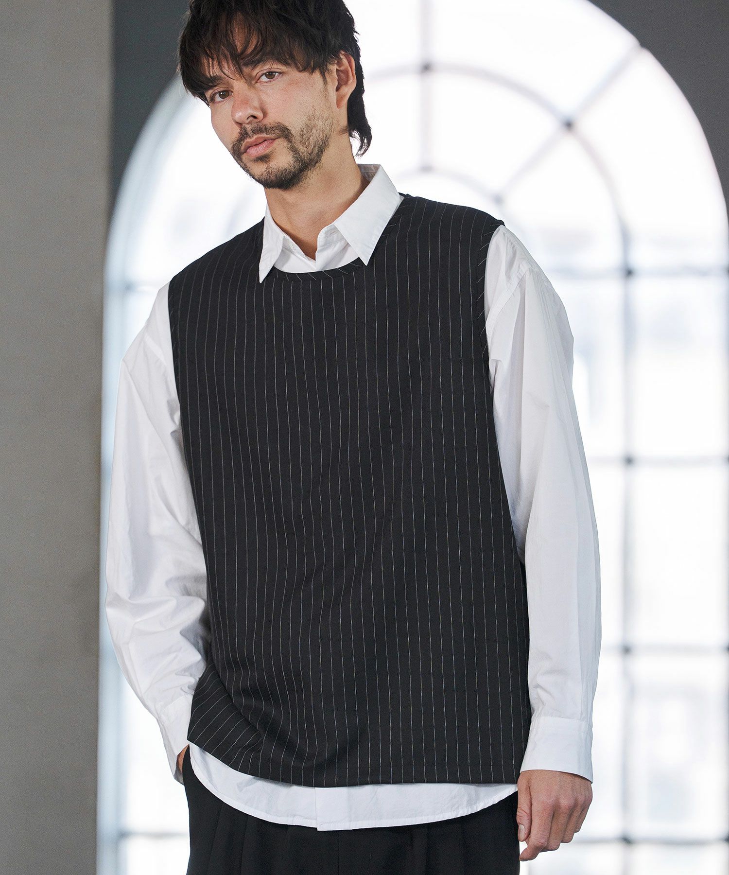 ぴこぴ CAMBIO(カンビオ)】【予約販売4月上旬～中旬入荷】 脇ZIP付き布帛ピン