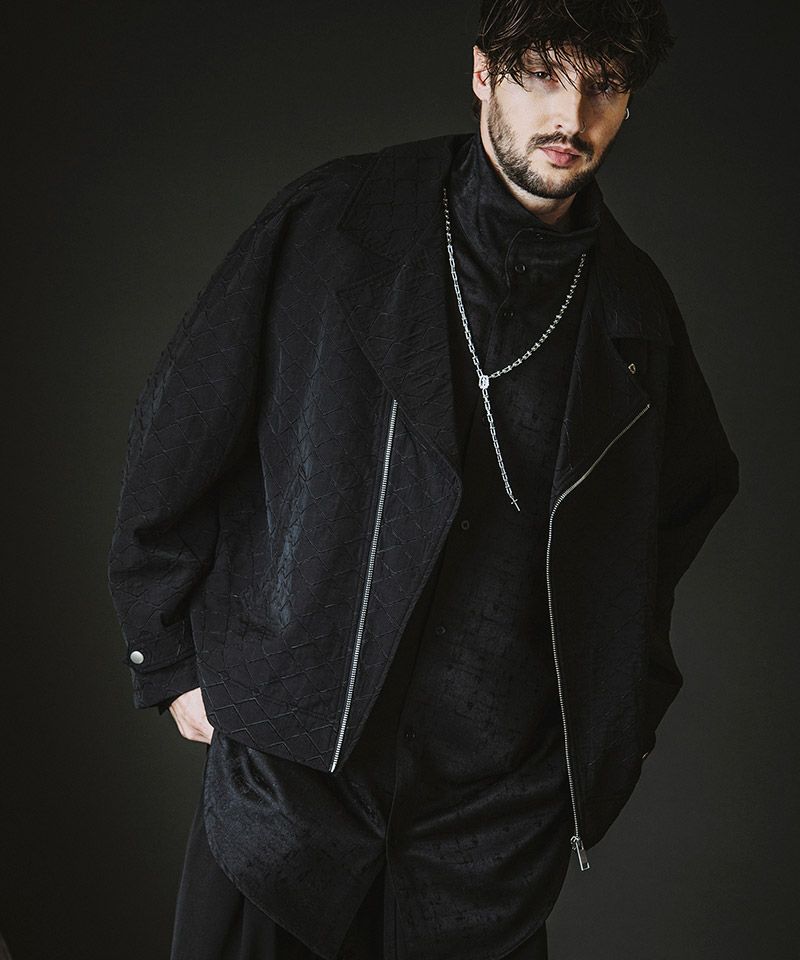 50%OFF【NO ID.(ノーアイディー)】BIGﾗｲﾀﾞｰｽｼｬﾂJKT ジャケット(855006