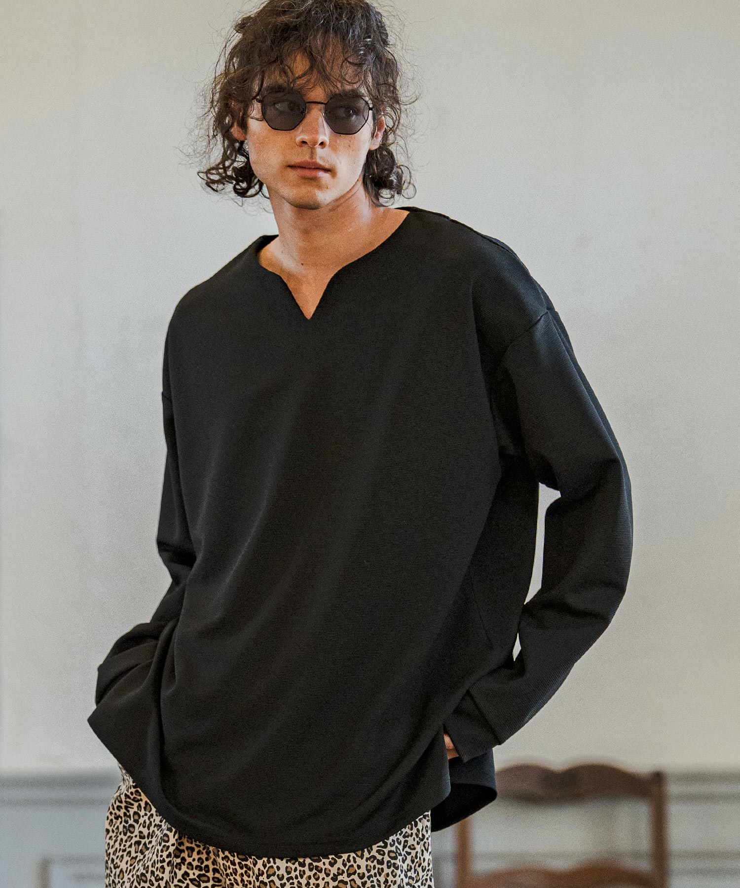 CAMBIO(カンビオ)】【予約販売2月上旬～中旬入荷】 キーネックサイド