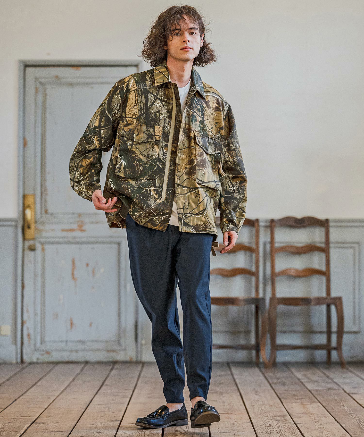 その他 HermosoLago CAMBIO(カンビオ)】リアルツリーカモフラージュ柄M-65ブルゾン