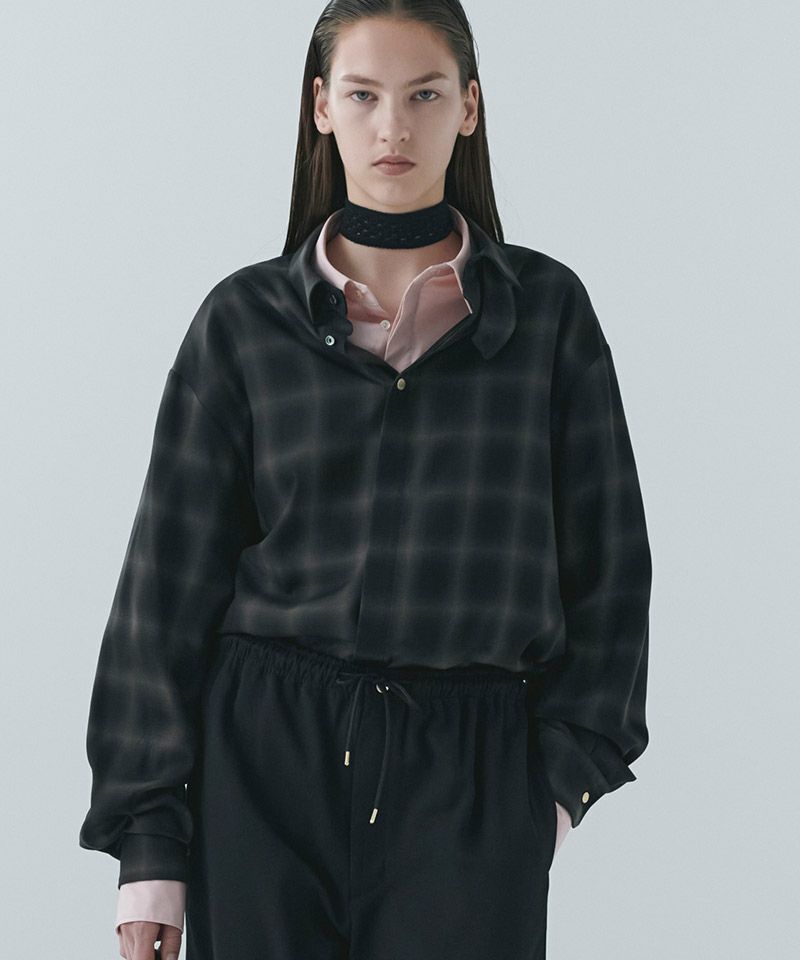 CULLNI(クルニ)】High Count Broad Asymmetrical Layered Shirt シャツ