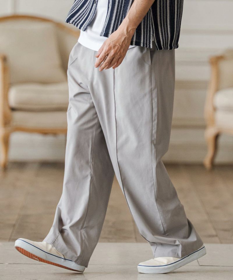 ホワイト ストレートカットパンツ　サイズ5 CAMBIO(カンビオ)】【予約販売4月下旬～5月上旬入荷】Linen Rayon Wide