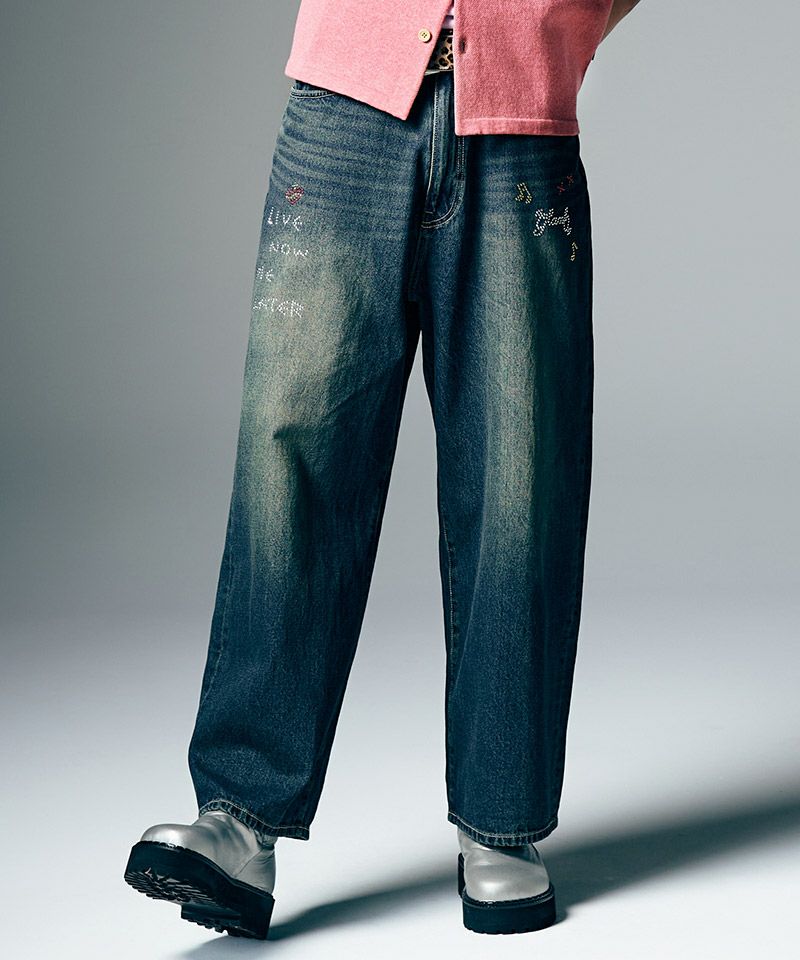 glamb(グラム)】【予約販売6月下旬～7月上旬入荷】 Knit Denim Pants