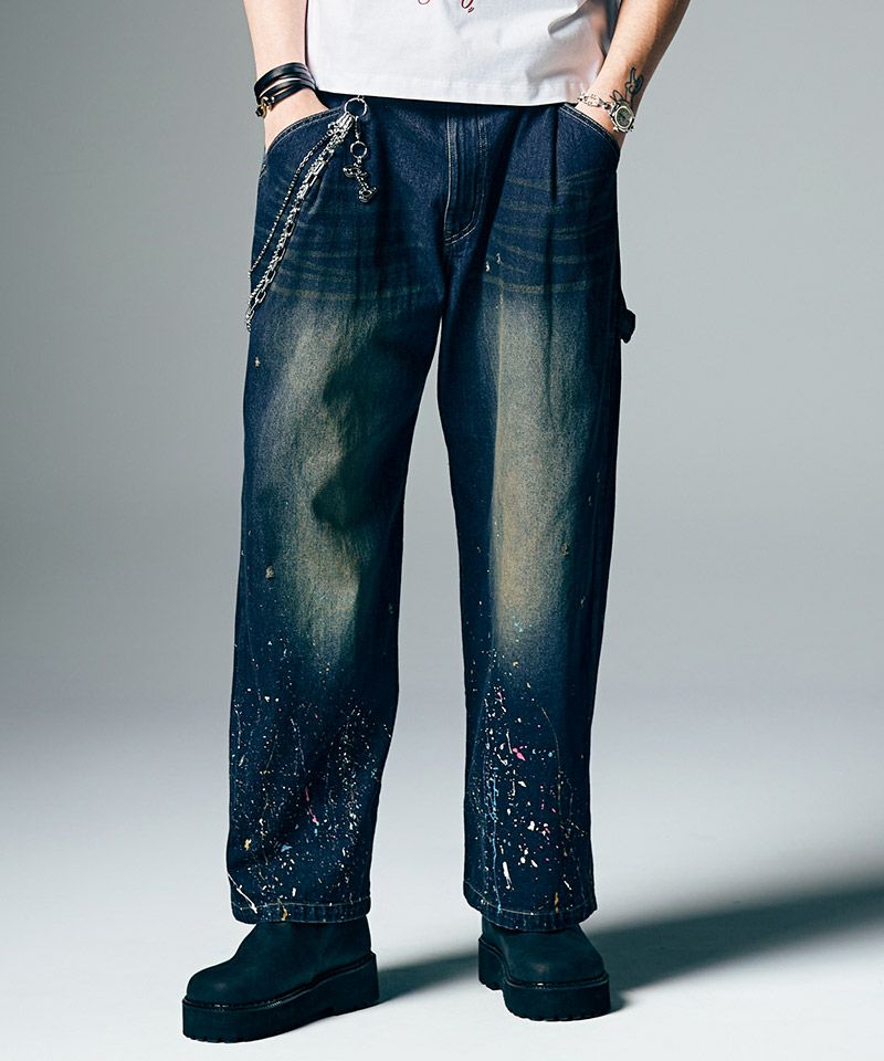 glamb(グラム)】【予約販売7月中旬～下旬入荷】 Red Dirt Splash Denim