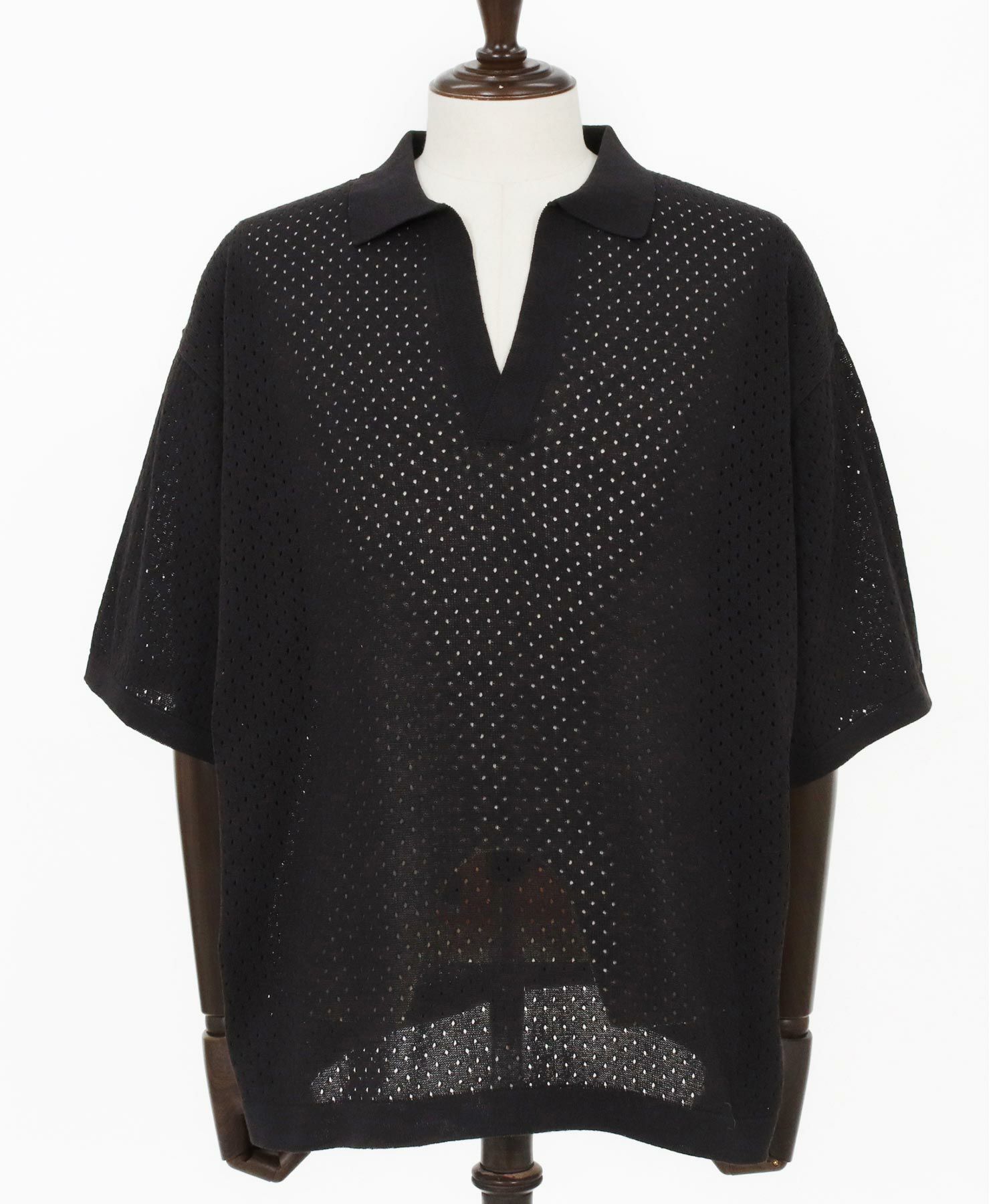 CAMBIO(カンビオ)】【予約販売4月中旬～下旬入荷】パンチングニット