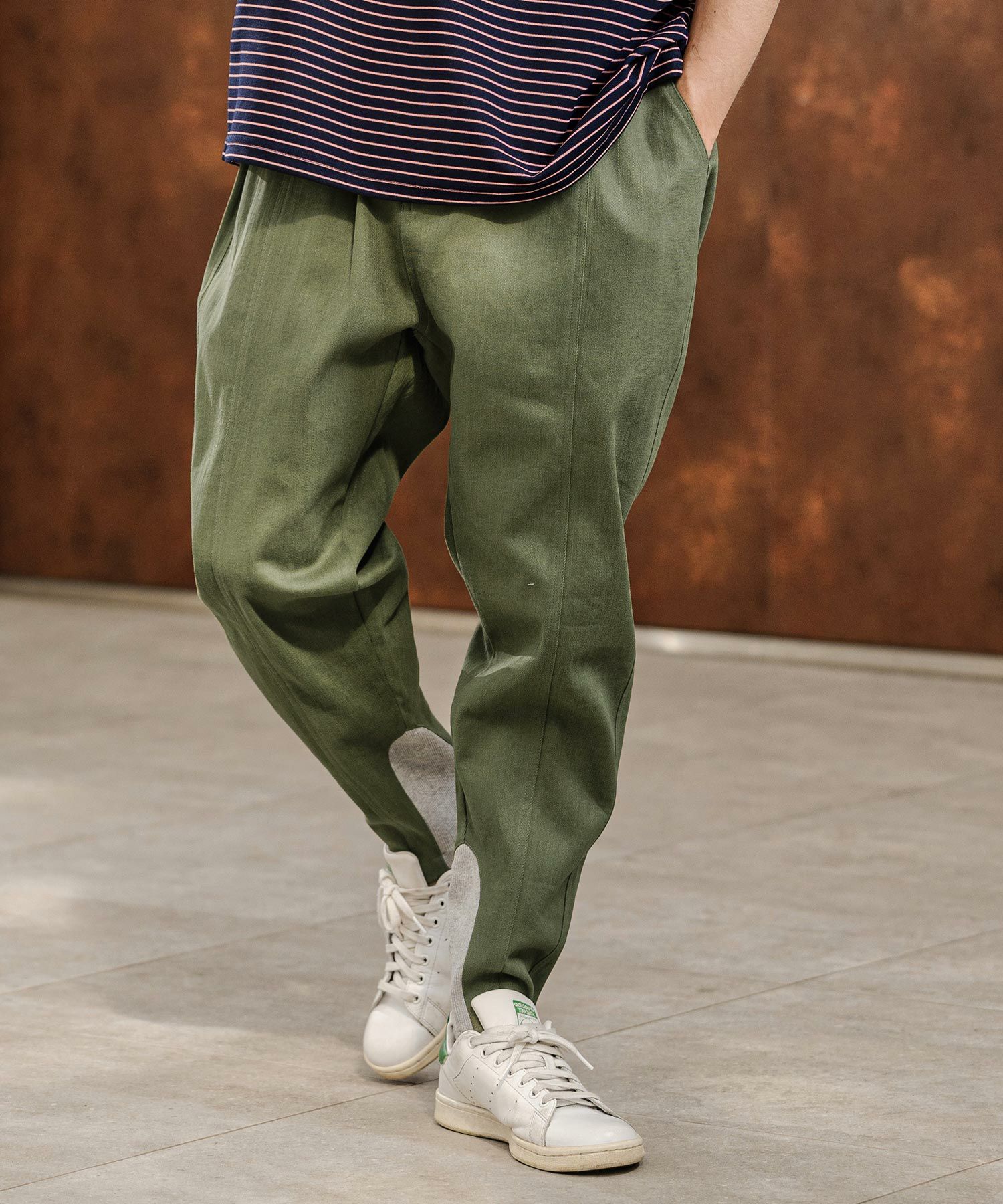 CAMBIO(カンビオ)】【予約販売4月中旬～下旬入荷】ツイル裾リブ