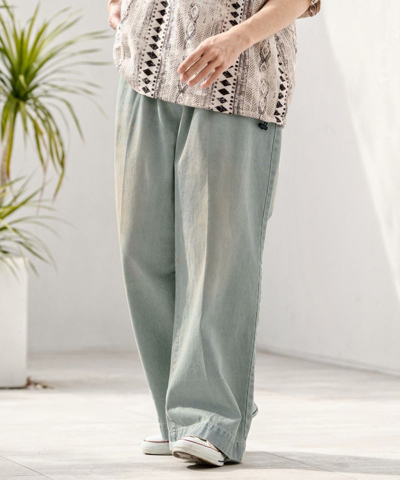 CAMBIO(カンビオ)】【予約販売3月上旬～中旬入荷】泥加工デニム1タック