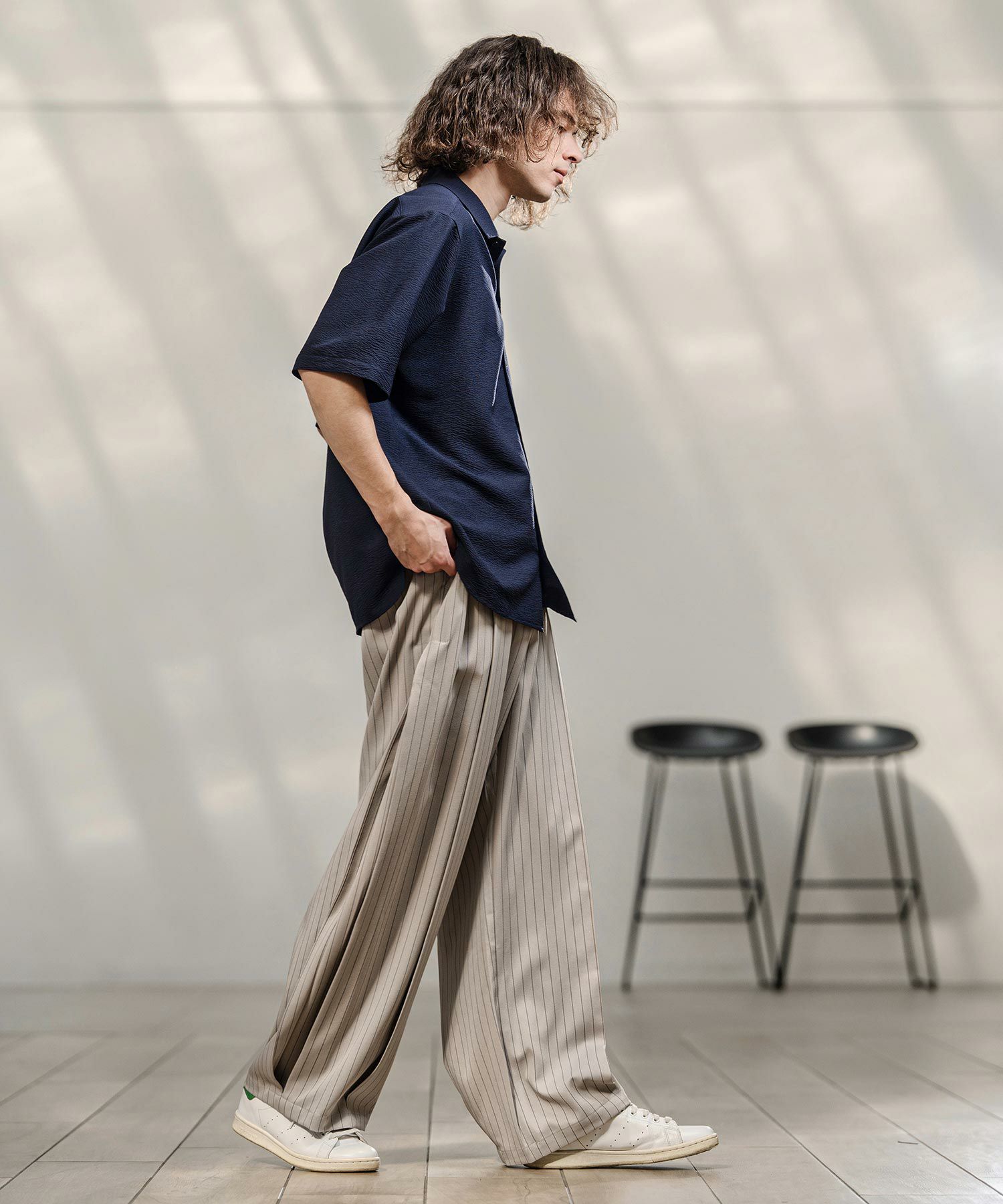 CAMBIO(カンビオ)】【予約販売3月上旬～中旬入荷】ピンストライプ