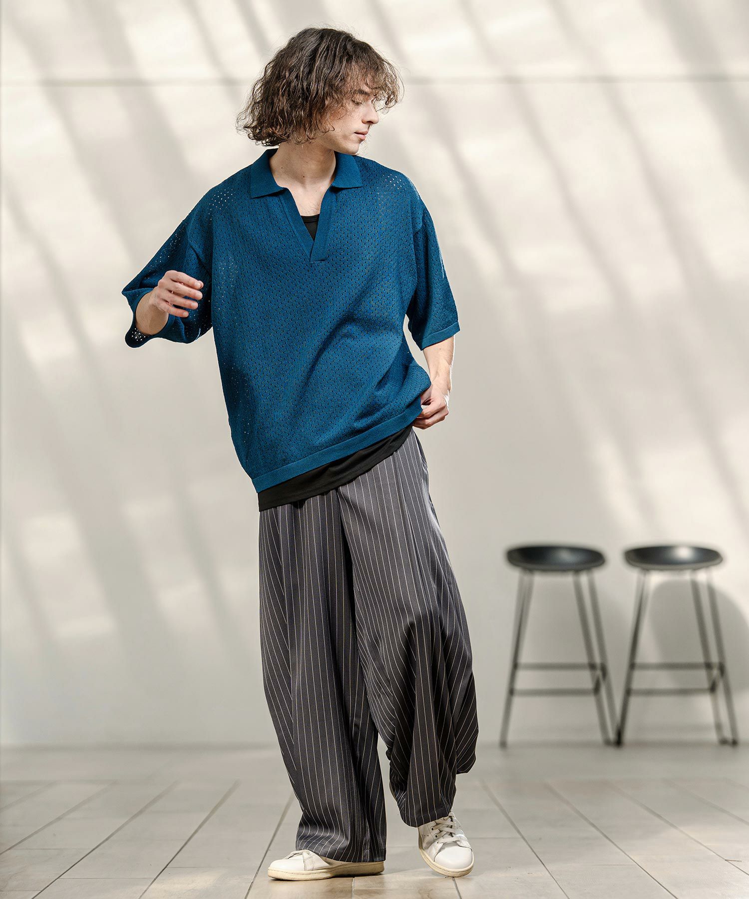 CAMBIO(カンビオ)】【予約販売3月上旬～中旬入荷】ピンストライプ