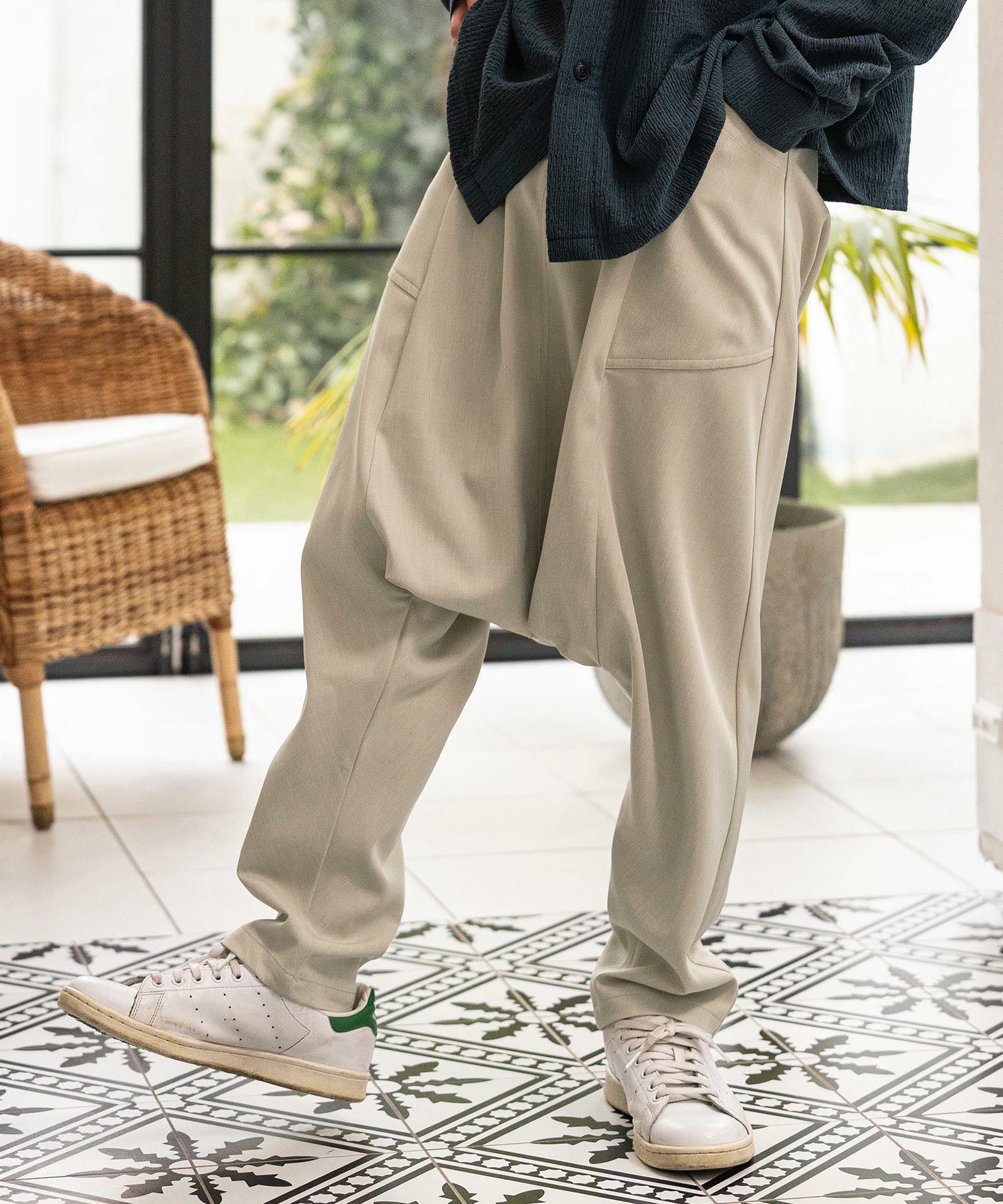 CAMBIO(カンビオ)】【予約販売3月上旬～中旬入荷】ワイドサルエル