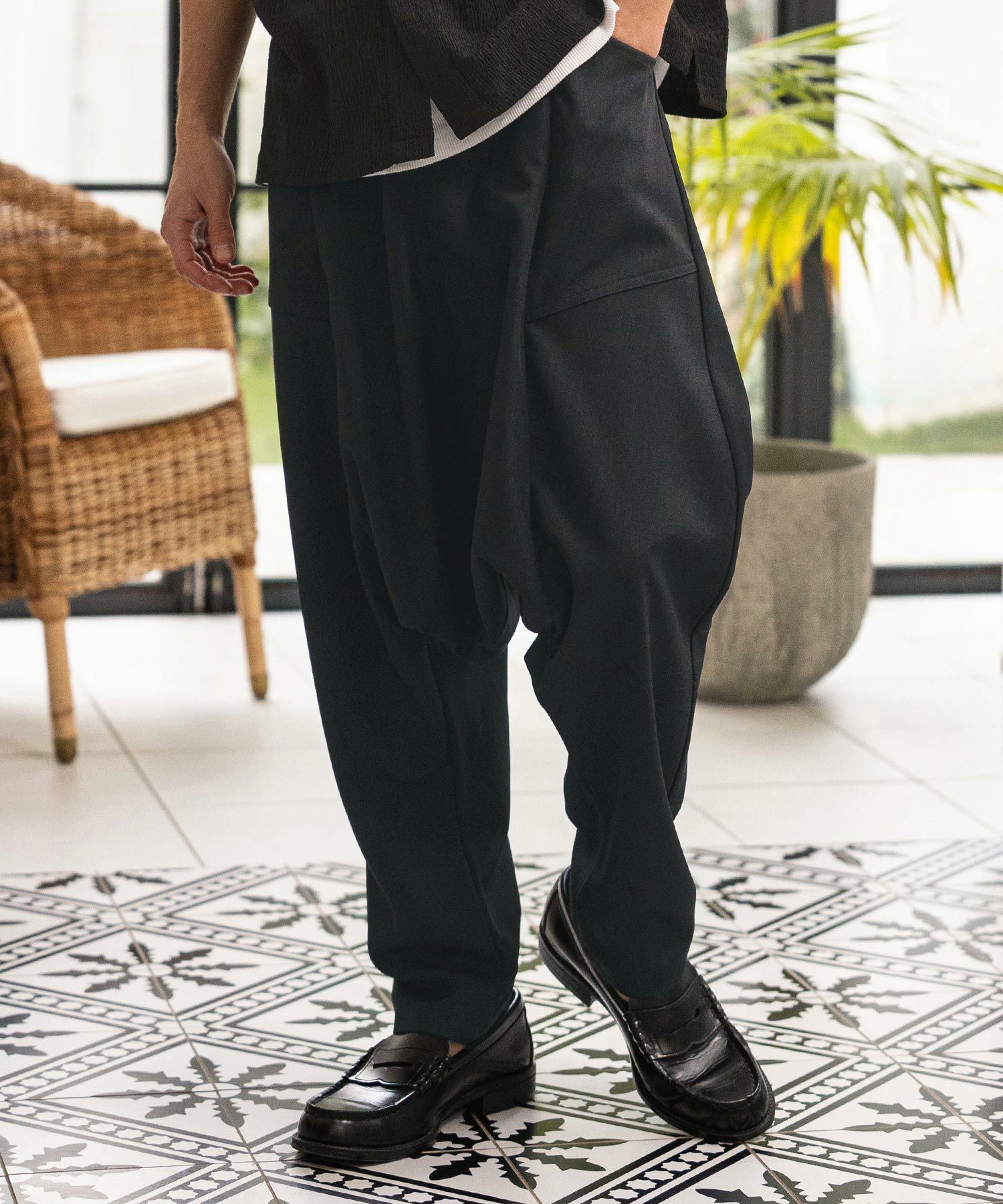 CAMBIO(カンビオ)】【予約販売3月上旬～中旬入荷】ワイドサルエル